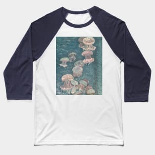 Jellyfish impasto painting Baseball T-Shirt